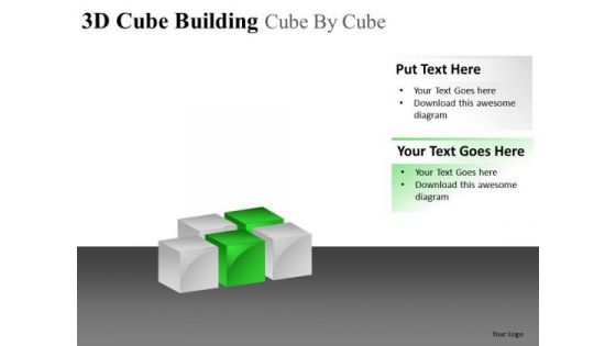 PowerPoint Slide Showing Brick By Brick Growth Ppt Diagram