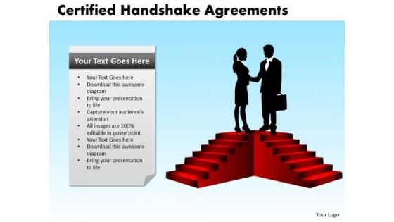 PowerPoint Slide Strategy Certified Handshake Ppt Presentation