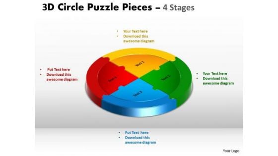 PowerPoint Slide Strategy Circle Puzzle Ppt Theme