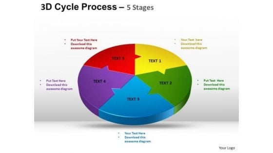 PowerPoint Slide Strategy Cycle Process Flow Ppt Process