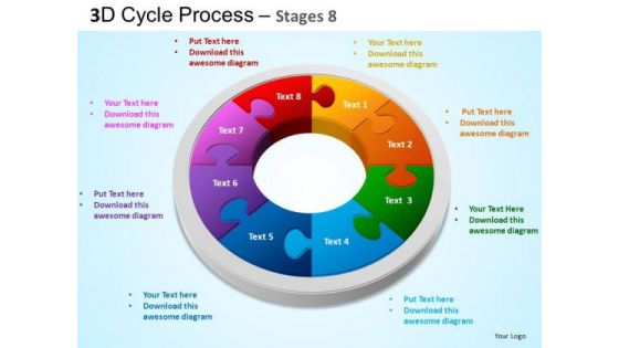 PowerPoint Slide Teamwork Cycle Process Flow Ppt Process