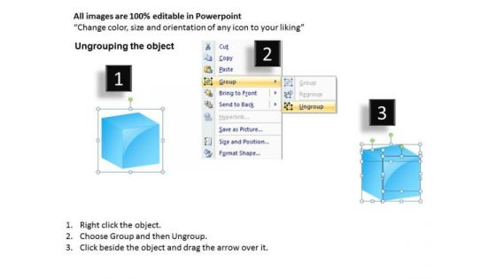 PowerPoint Slide With Bottom Layer Of Cube