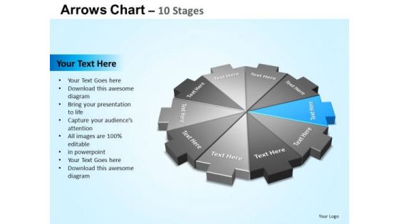 PowerPoint Slidelayout Chart Arrows Chart Ppt Templates