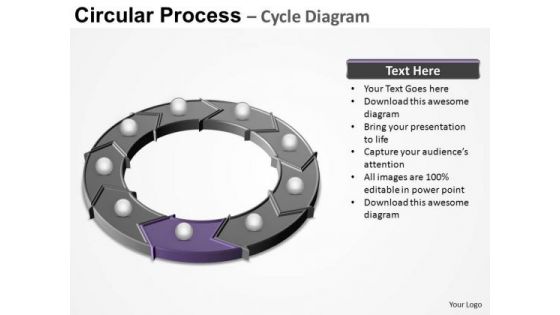 PowerPoint Slidelayout Chart Circular Process Ppt Themes