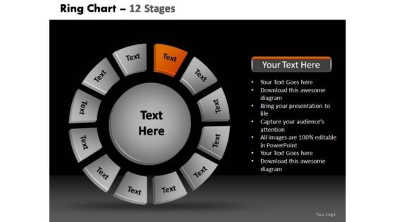 PowerPoint Slidelayout Chart Donut With Core Ppt Designs