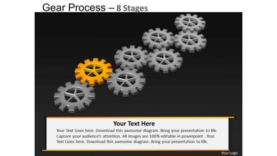 PowerPoint Slidelayout Chart Gears Process Ppt Themes