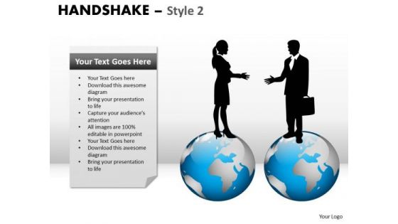 PowerPoint Slidelayout Chart Handshake Ppt Theme