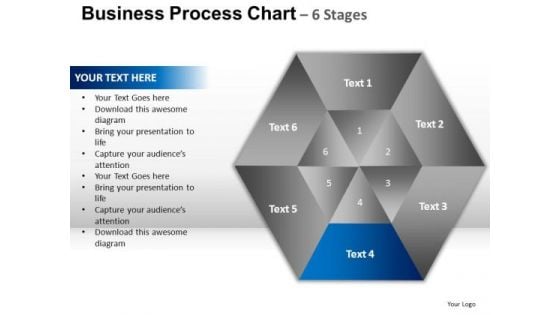 PowerPoint Slidelayout Chart Hexagon Pie Chart Ppt Theme