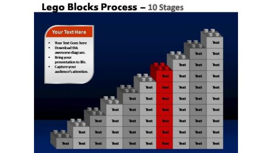 PowerPoint Slidelayout Chart Lego Blocks Ppt Slides