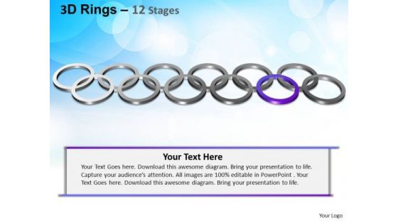 PowerPoint Slidelayout Chart Rings Ppt Theme