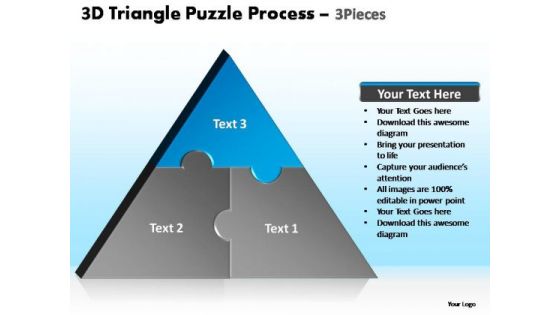 PowerPoint Slidelayout Chart Triangle Puzzle Ppt Design