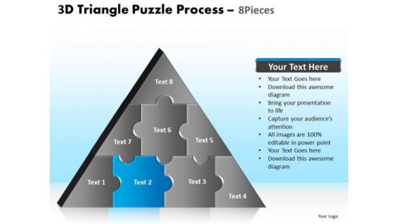 PowerPoint Slidelayout Chart Triangle Puzzle Ppt Template