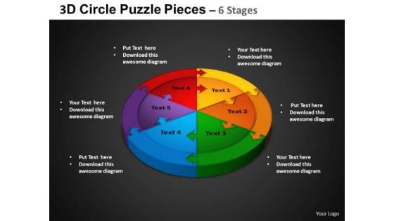 PowerPoint Slidelayout Circular Chart Circle Puzzle Diagram Ppt Designs