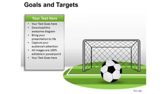 PowerPoint Slidelayout Company Goals And Targets Ppt Process