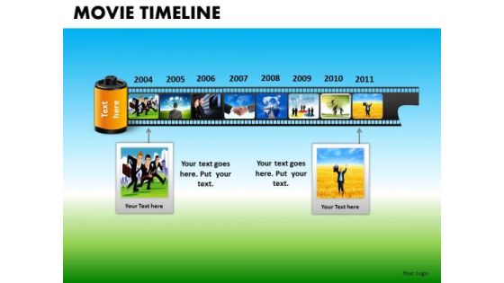 PowerPoint Slidelayout Company Strategy Movie Timeline Ppt Presentation Designs