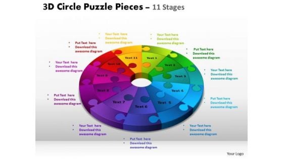 PowerPoint Slidelayout Diagram Circle Puzzle Ppt Process