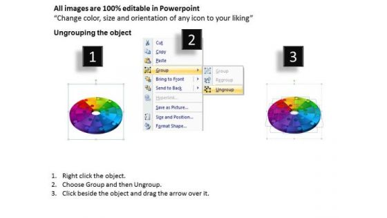 PowerPoint Slidelayout Diagram Circle Puzzle Ppt Process