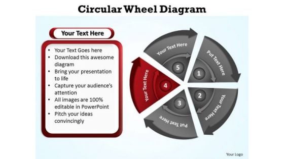 PowerPoint Slidelayout Diagram Circular Wheel Ppt Template
