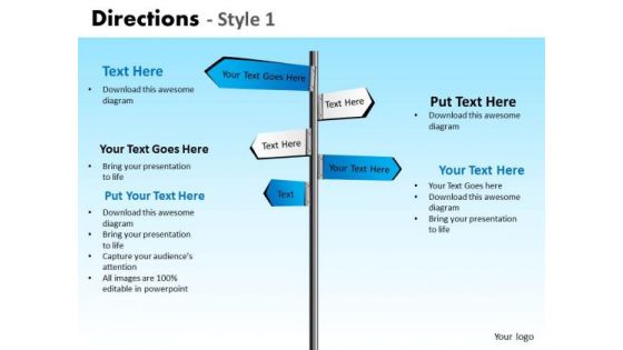 PowerPoint Slidelayout Diagram Directions Ppt Theme