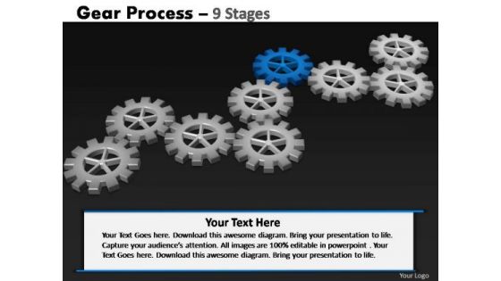 PowerPoint Slidelayout Diagram Gears Process Ppt Backgrounds