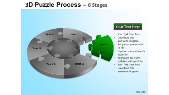 PowerPoint Slidelayout Diagram Jigsaw Pie Chart Ppt Presentation