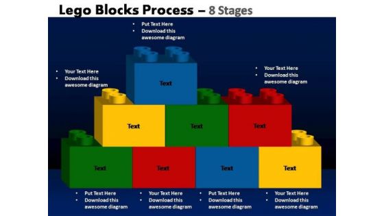 PowerPoint Slidelayout Diagram Lego Blocks Ppt Design