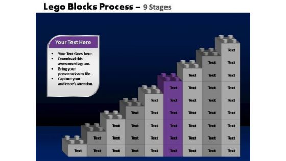 PowerPoint Slidelayout Diagram Lego Blocks Ppt Design Slides