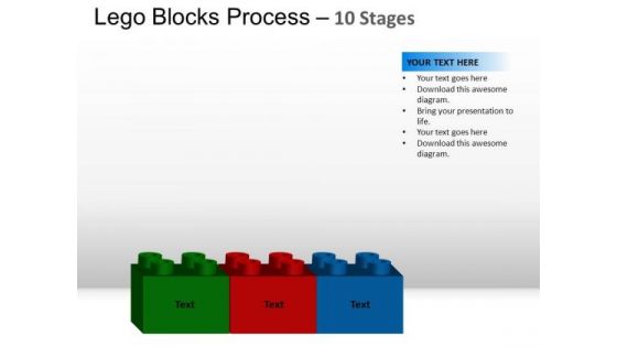 PowerPoint Slidelayout Diagram Lego Blocks Ppt Template