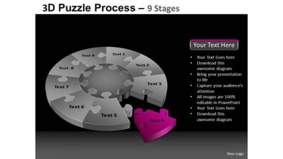 PowerPoint Slidelayout Diagram Pie Chart Puzzle Process Ppt Presentation