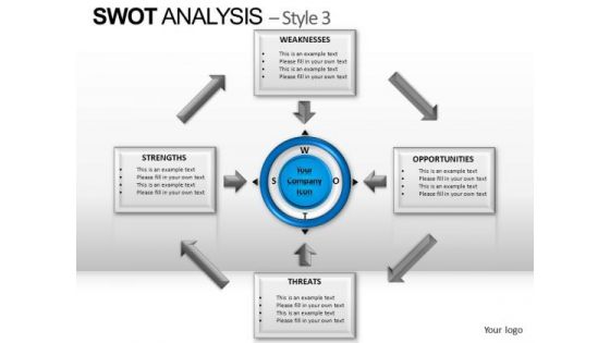 PowerPoint Slidelayout Diagram Swot Analysis Ppt Slide