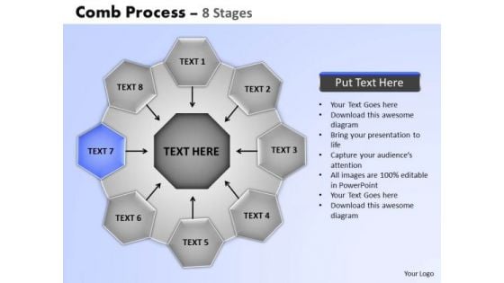 PowerPoint Slidelayout Diagram Wheel And Spoke Process Ppt Template