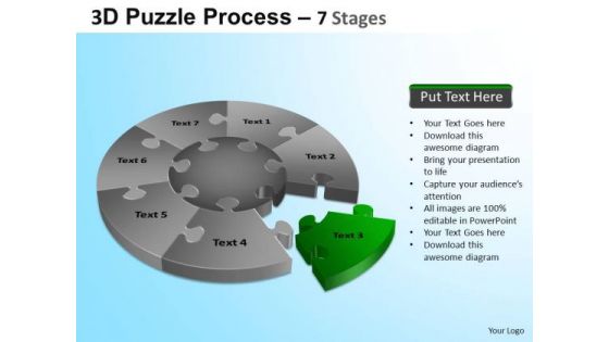 PowerPoint Slidelayout Download Jigsaw Pie Chart Ppt Backgrounds