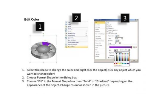 PowerPoint Slidelayout Editable Circular Process Ppt Process