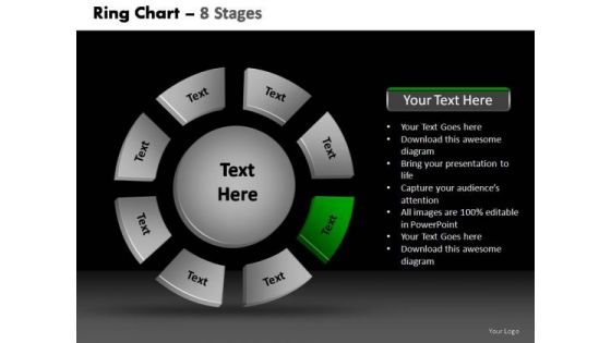 PowerPoint Slidelayout Editable Donut With Core Ppt Templates