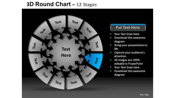 PowerPoint Slidelayout Editable Round Chart Ppt Themes