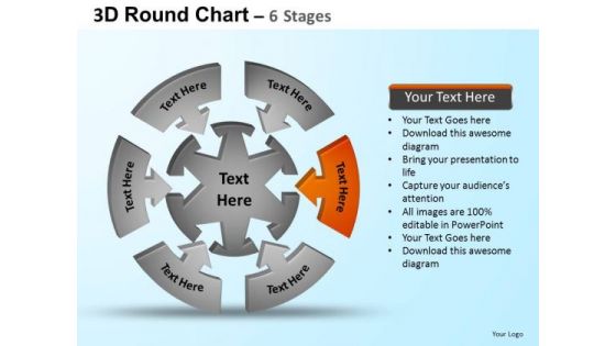 PowerPoint Slidelayout Editable Round Process Flow Chart Ppt Presentation