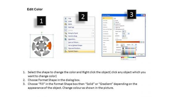 PowerPoint Slidelayout Editable Round Process Flow Chart Ppt Presentation
