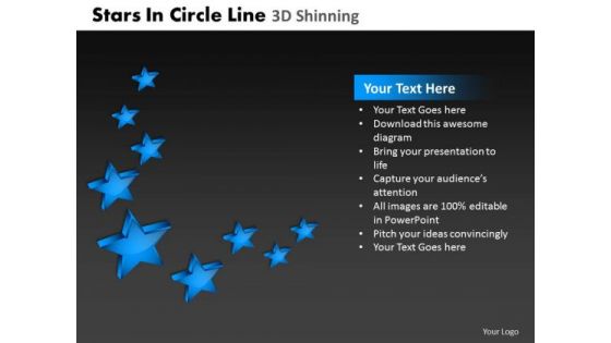 PowerPoint Slidelayout Editable Stars In Circle Ppt Presentation Designs