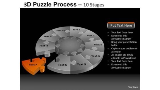 PowerPoint Slidelayout Education Pie Chart Puzzle Process Ppt Design