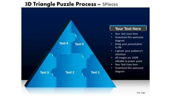 PowerPoint Slidelayout Education Triangle Puzzle Ppt Designs