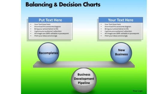 PowerPoint Slidelayout Executive Success Balancing Decision Charts Ppt Theme
