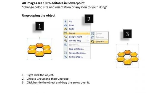 PowerPoint Slidelayout Executive Success Hexagonal Combs Ppt Theme