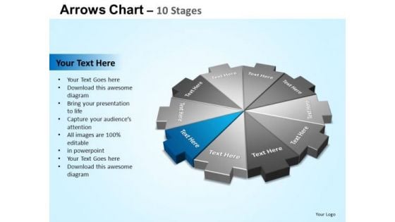 PowerPoint Slidelayout Global Arrows Chart Ppt Slide