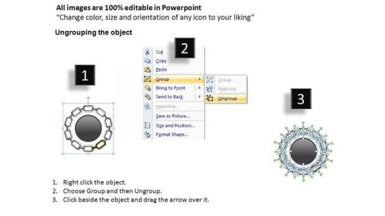 PowerPoint Slidelayout Global Circular Chain Ppt Templates