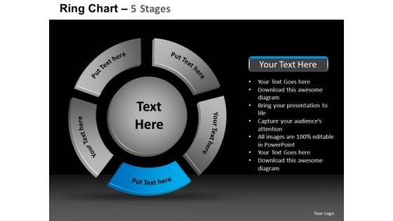 PowerPoint Slidelayout Global Ring Chart Ppt Design