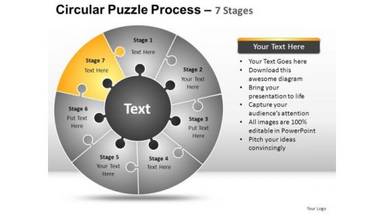 PowerPoint Slidelayout Graphic Circular Puzzle Ppt Layout