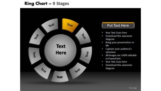 PowerPoint Slidelayout Graphic Donut With Core Ppt Slide Designs