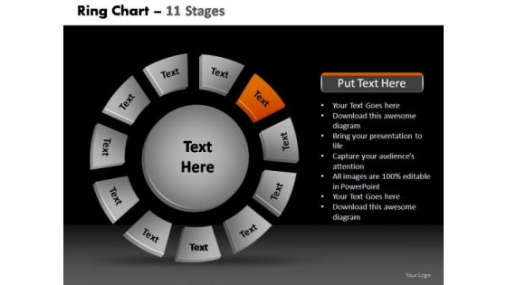 PowerPoint Slidelayout Growth Donut With Core Ppt Templates