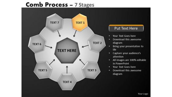 PowerPoint Slidelayout Growth Hub And Spokes Process Ppt Presentation