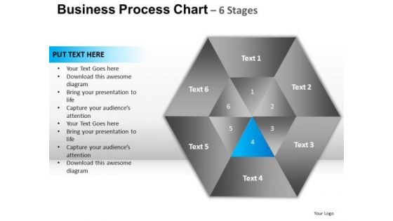 PowerPoint Slidelayout Leadership Hexagon Pie Chart Ppt Theme